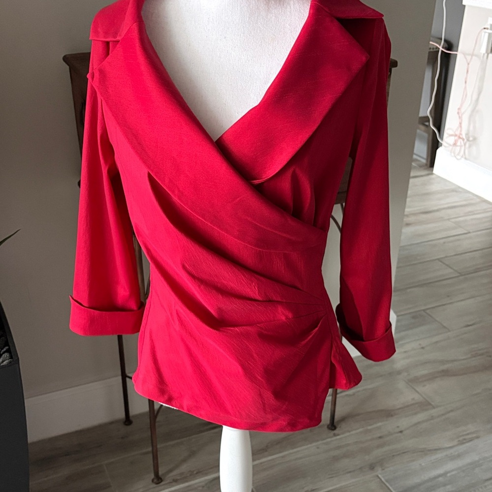 Samuel Dong red blouse